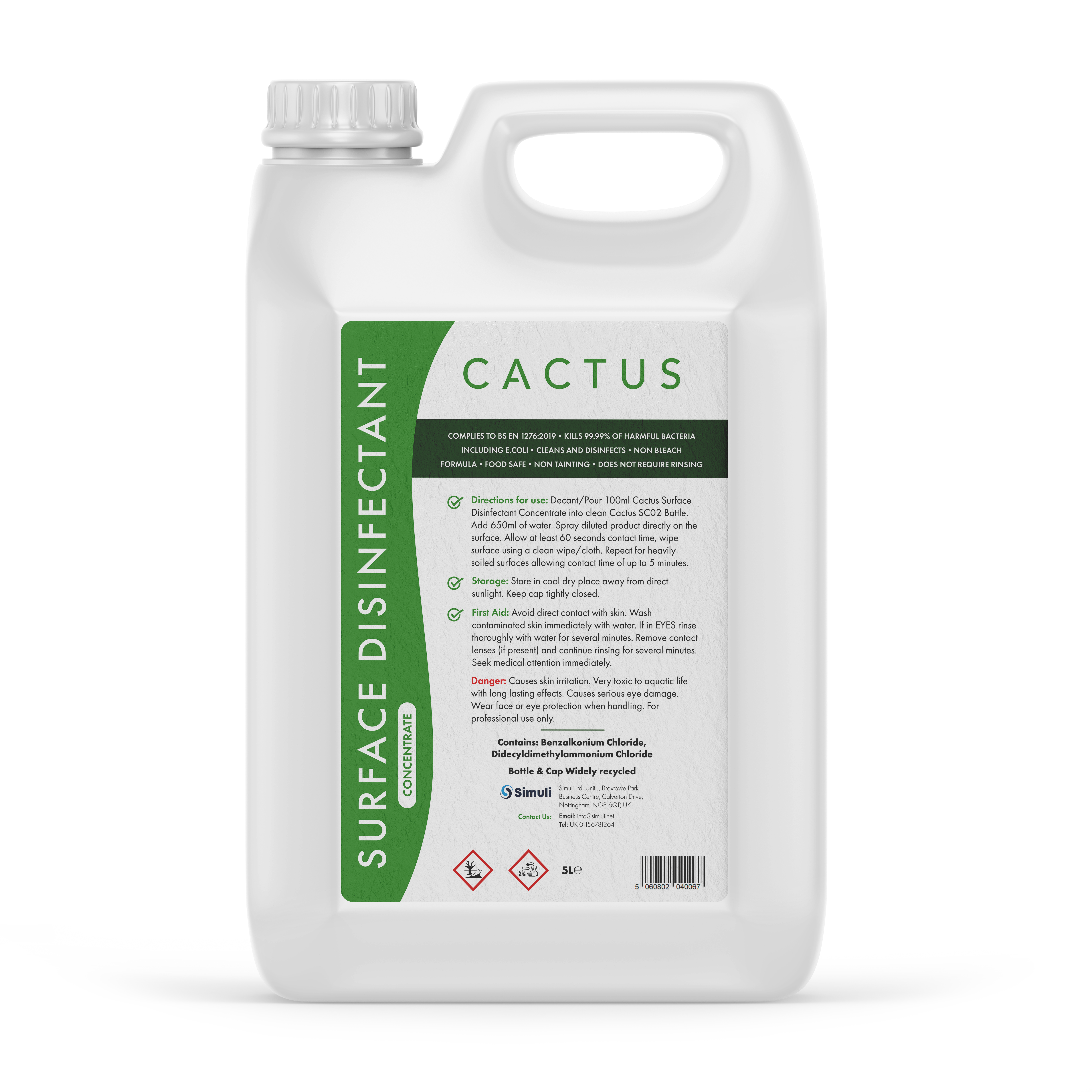 Cactus Surface Disinfectant (Concentrate) 5L